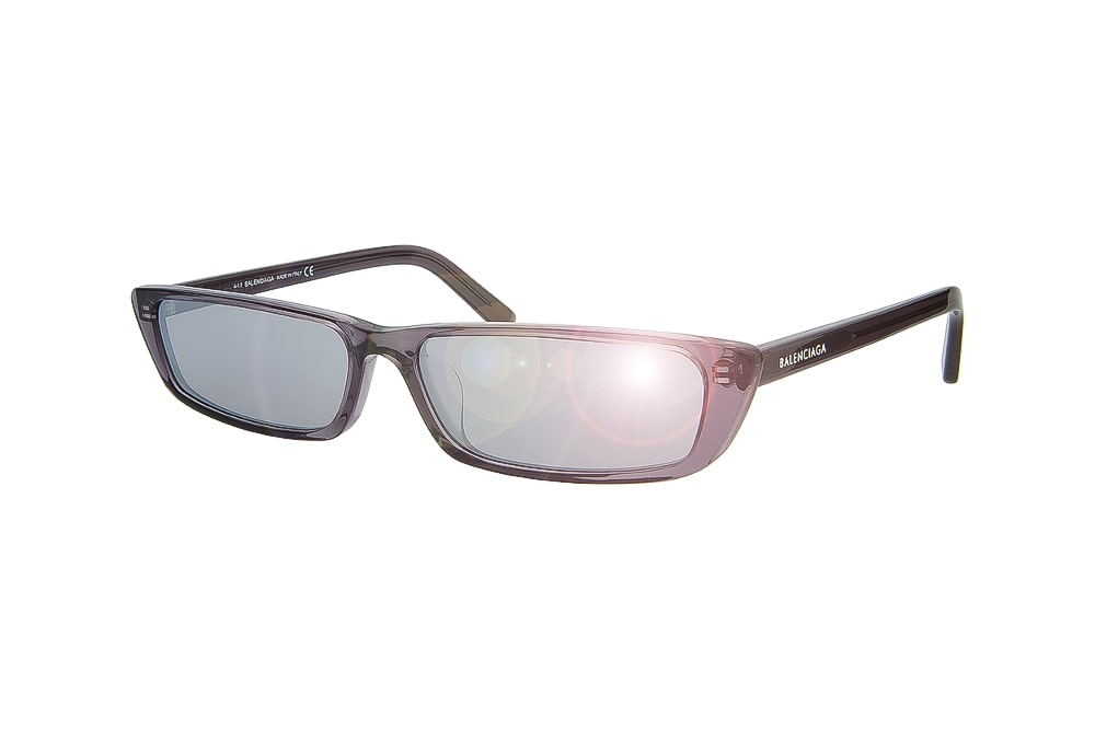 Balenciaga Cat-eye 04E flat gray silver mirror