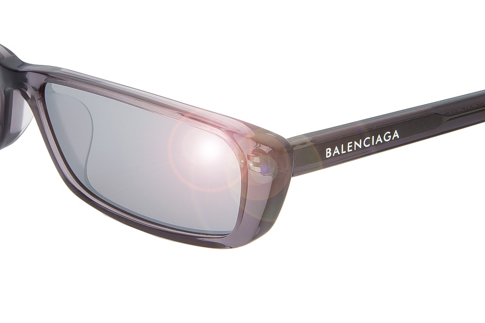 Balenciaga Cat-eye 04E flat gray silver mirror
