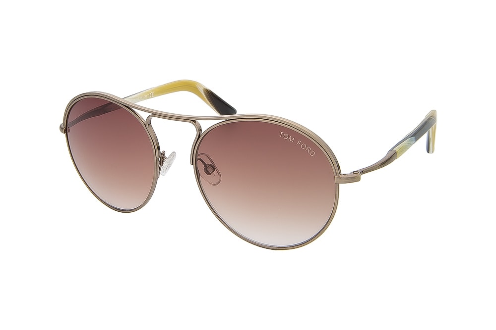 Tom Ford TF0449 33F metal round aviator