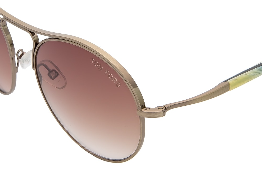 Tom Ford TF0449 33F metal round aviator